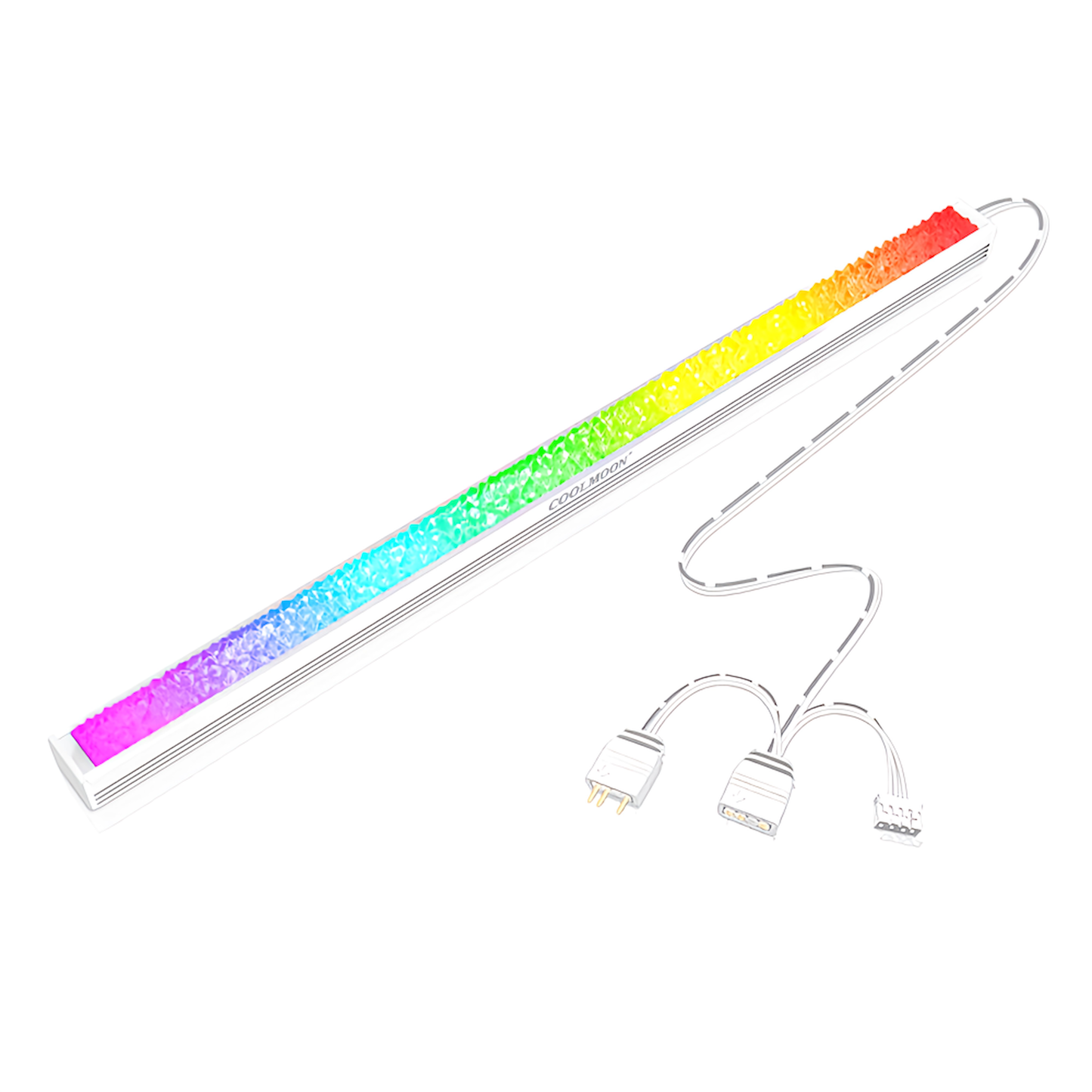 COOLMOON Light Bar LED ARGB 5v 3pin Magnet Gaming 28cm