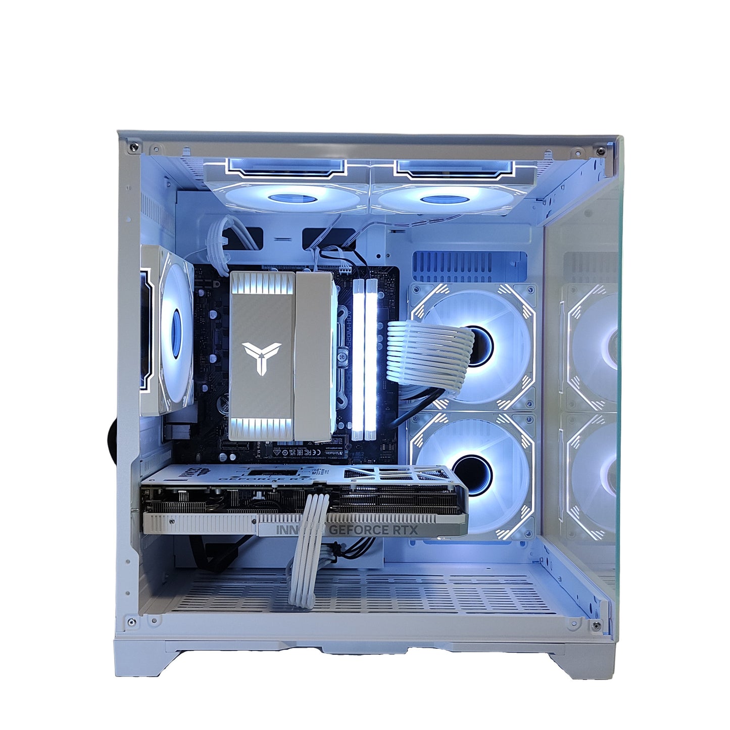 2 玻璃 M-ATX 游戏电脑 / AMD Ryzen7 5700x / 侧流风冷 CPU 散热器 / 游戏电脑 / 台式电脑 / 自制电脑 / BTO 电脑