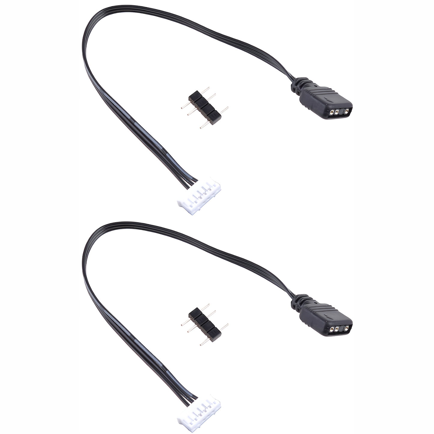 ARGB adapter cable 6pin to 5v 3pin conversion cable for ARGB LED parts, set of 2