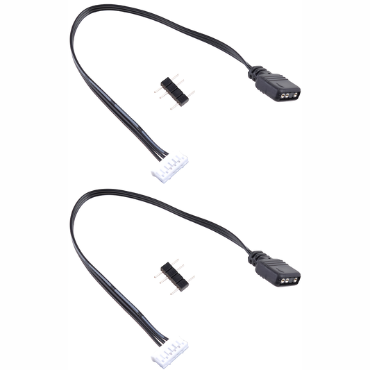 ARGB adapter cable 6pin to 5v 3pin conversion cable for ARGB LED parts, set of 2