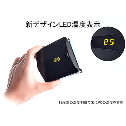 最新 冷却ファン ノートパソコン ノートPC 用 USB CPU冷却 クーラー 温度表示 ラップトップ Switch AT MTモード機能付き USB給電