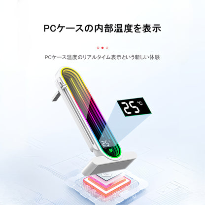 COOLMOON 数字显示支架温度显示盒图形板支架 GPU 支架支架 LED ARGB 5v 3pin mini4pin GPU 显卡磁铁磁铁支持防掉落防止掉落