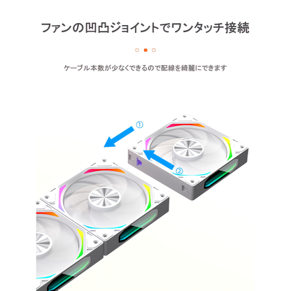 COOLMOON PCケースファン3枚セット 連結可能 フィン非発光 120mm 4pin PWM LED ARGB 5v 3pin 色変更可能 ファン回転速度変更可能 連結ケーブルレス インフィニティ―ミラー