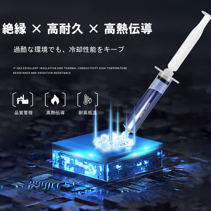 PT-30 12.8W/m.k 2g CPUグリス GPUグリス 高性能 高熱伝導率 高耐久 Thermal Grease サーマルグリス  熱伝導グリス シリコングリス オーバークロック対応 スペチュラ付き
