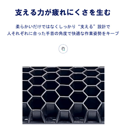疲れを知らないパッド リストレスト アームレスト 手首クッション ハニカム シリコン マウスパッド キーボードパッド ゴム 疲れ軽減  マウスだこ防止