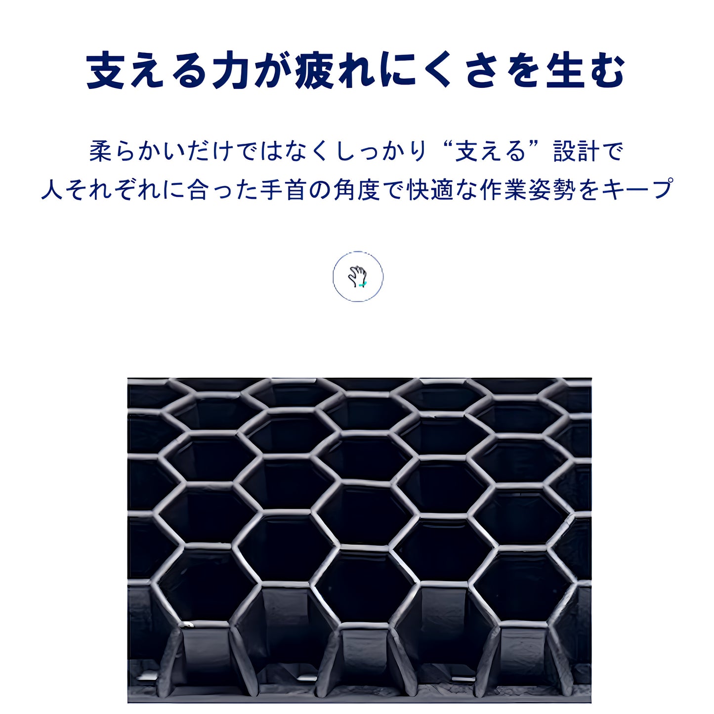 疲れを知らないパッド リストレスト アームレスト 手首クッション ハニカム シリコン ゴム キーボードパッド マウス 疲れ軽減 マウスだこ防止 (36×11／15×8cmセット)