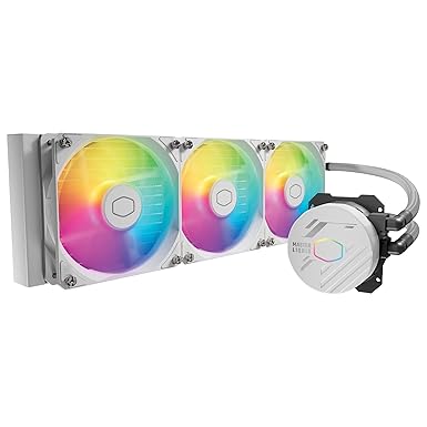 Cooler Master MasterLiquid 360L コア 360mm ARGB 同期 120mm PWM AMD Ryzen AM5/AM4 Intel LGA1700/1200 (MLW-D36M-A18PZ-RW) 白 ホワイト