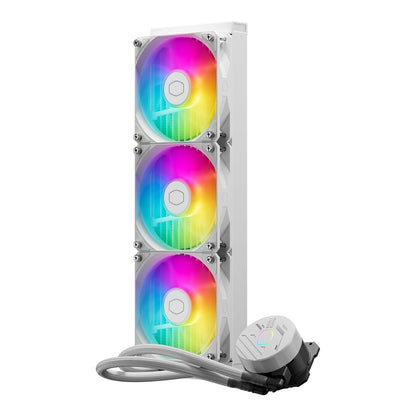 Cooler Master MasterLiquid 360L コア 360mm ARGB 同期 120mm PWM AMD Ryzen AM5/AM4 Intel LGA1700/1200 (MLW-D36M-A18PZ-RW) 白 ホワイト