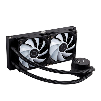 Cooler Master MasterLiquid 240L コア 240mm ARGB 同期 120mm PWM AMD Ryzen AM5/AM4 Intel LGA1700/1200 (MLW-D24M-A18PZ-R1)黒 ブラック