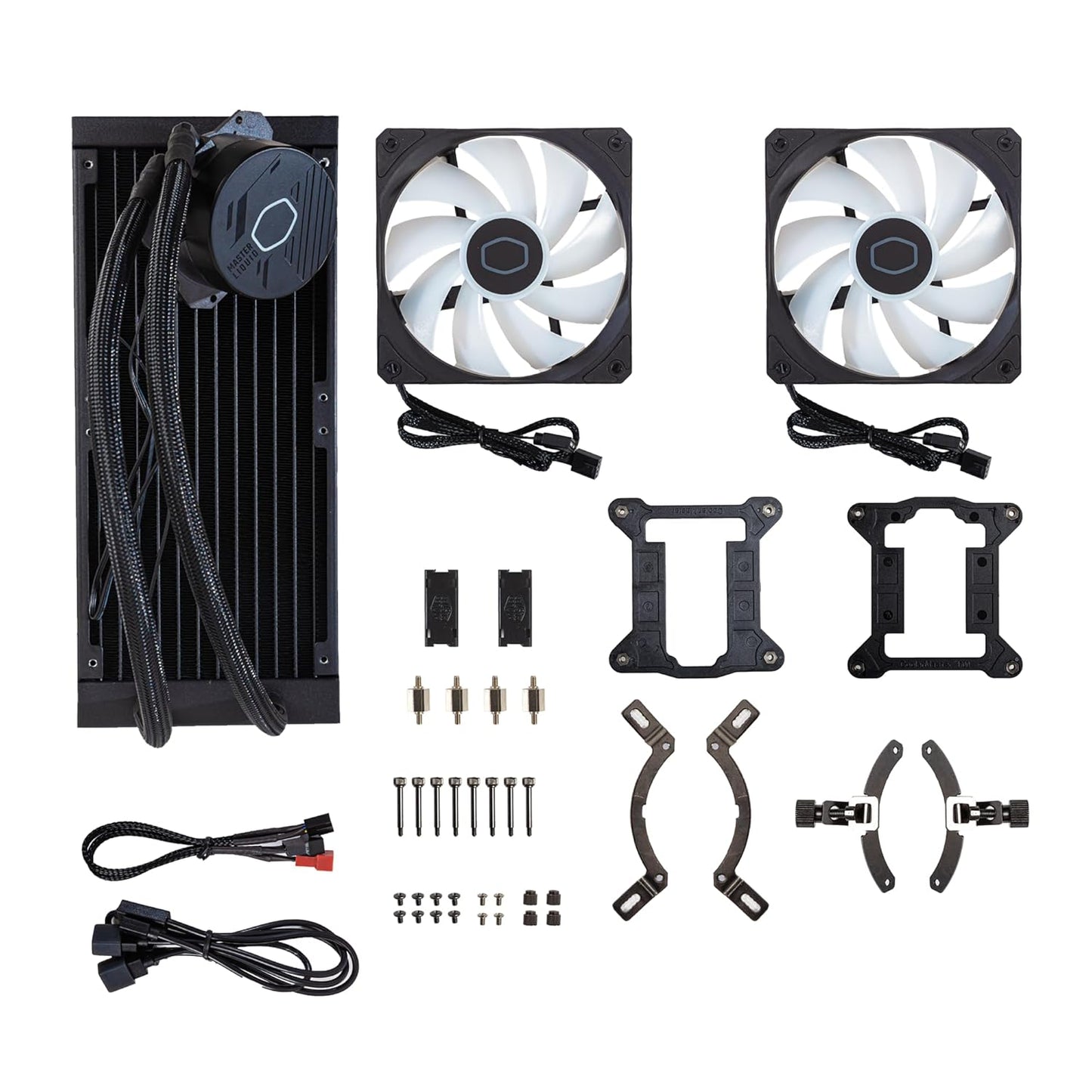 Cooler Master MasterLiquid 360L コア 360mm クローズループ AIO リキッドクーラー ARGB 同期 Gen S コールドプレートポンプ 120mm PWM CryoFuze 14W/mK AMD Ryzen AM5/AM4 Intel LGA1700/1200 (MLW-D36M-A18PZ-R1) ブラック