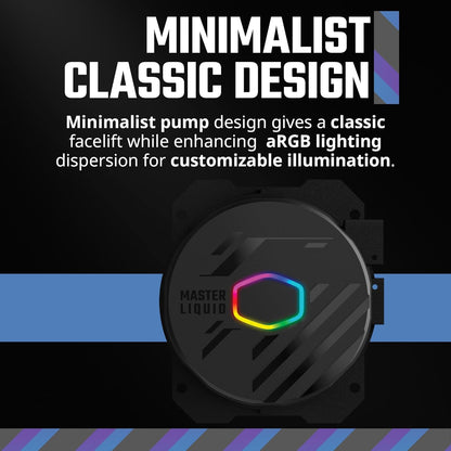 Cooler Master MasterLiquid 360L コア 360mm ARGB 同期 120mm PWM AMD Ryzen AM5/AM4 Intel LGA1700/1200 (MLW-D36M-A18PZ-R1) 黒 ブラック