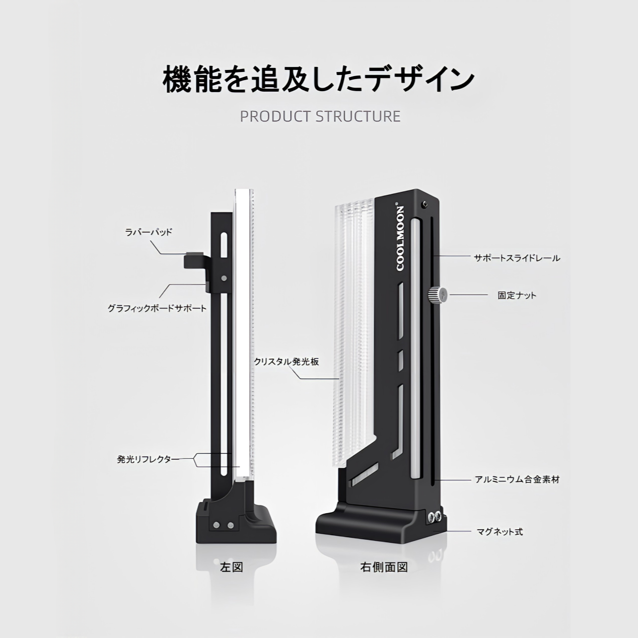 COOLMOON Graphics Card Stand Bracket Holder LED ARGB 5v 3pin GPU Video Card Magnet Support Prevents Dragging and Falling