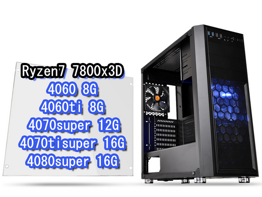 スモールラボ AMD Ryzen7 7800x3D RTX40 ゲーミングPC WiFi Bluetooth DVDドライブ ブラック 黒