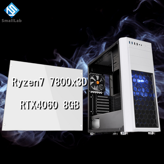AMD Ryzen7 7800x3D／RTX4060 8GB  ゲーミングPC WiFi Bluetooth DVDドライブ  ホワイト 白