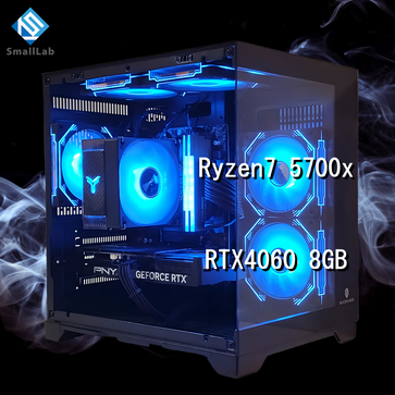 AMD Ryzen7 5700x／RTX4060 8GB ガラス2面コンパクト ゲーミング