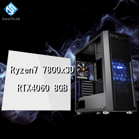 AMD Ryzen7 7800x3D／RTX4060 8GB ゲーミングPC WiFi Bluetooth DVDドライブ ブラック 黒