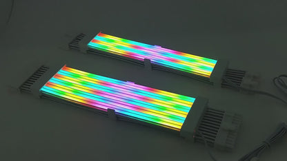 LED ARGB 5v 3pin 套管电缆延长线 30cm 供电游戏 (8pin×2→8pin×2)